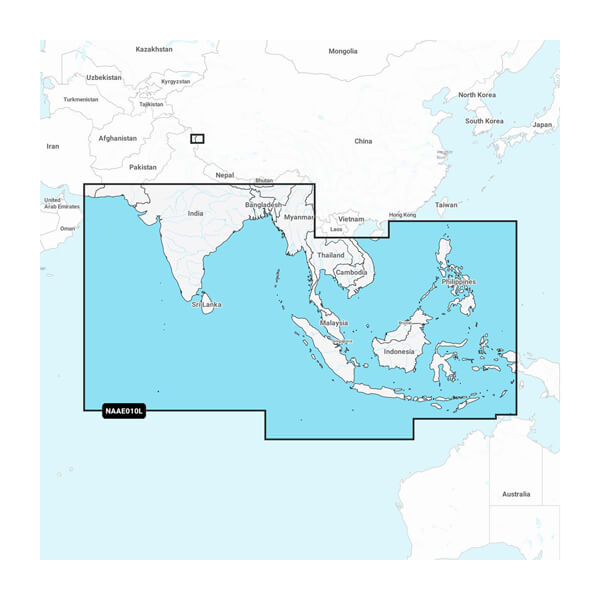 Navionics+ NAAE010L,Indian Ocean & South China Sea